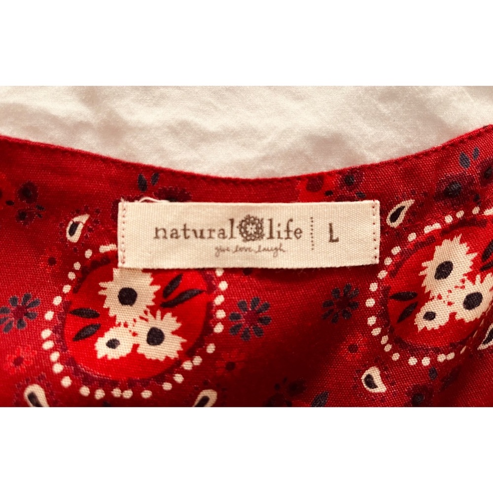 Natural Life Reese Dress Size L Mauve Floral